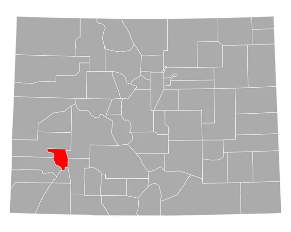 Kaart Van Ouray Colorado — Stockvector