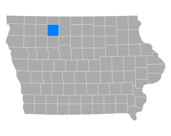 Mapa Palo Alto Iowa — Vetor de Stock