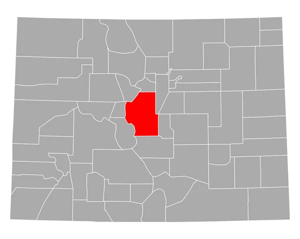 コロラド州の公園の地図 — ストックベクタ