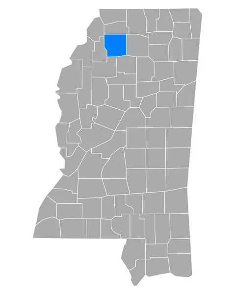 Mapa Panola Mississippi — Archivo Imágenes Vectoriales
