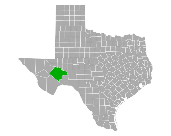 Peta Pecos Texas - Stok Vektor