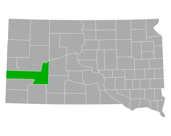 Mapa Pennington Dakota Del Sur — Archivo Imágenes Vectoriales