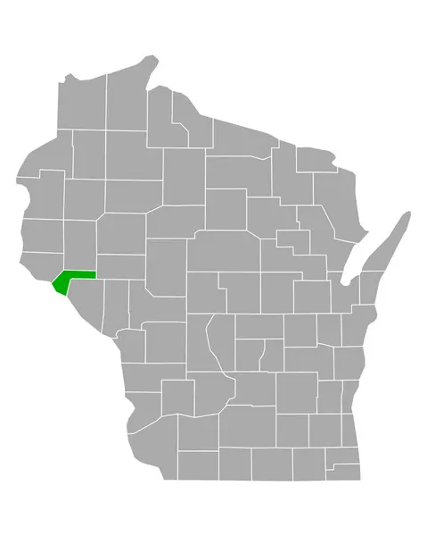 Karta Över Pepin Wisconsin — Stock vektor