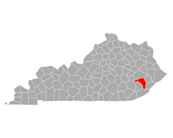 Mapa Perito Legal Kentucky —  Vetores de Stock