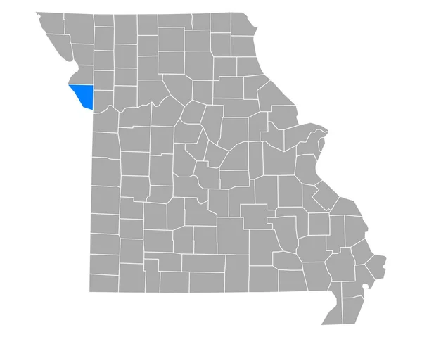 Carte Platte Dans Missouri — Image vectorielle