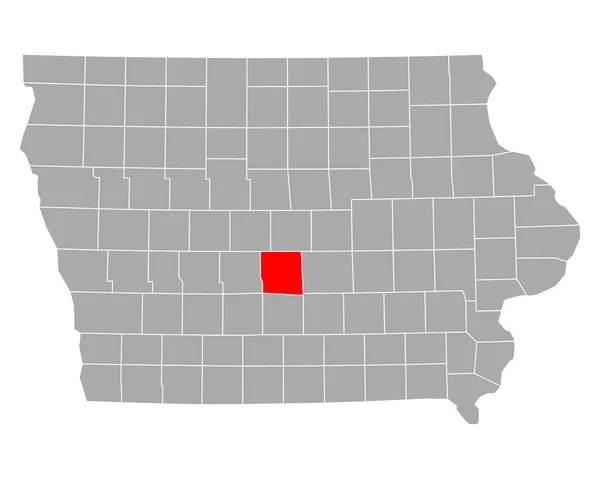 Mapa Polk Iowa — Vector de stock