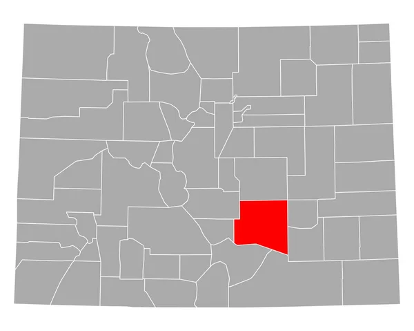 Karta Över Pueblo Colorado — Stock vektor