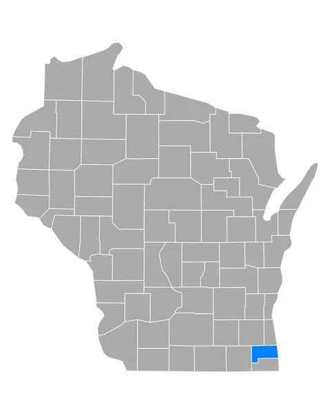 Carte Racine Dans Wisconsin — Image vectorielle