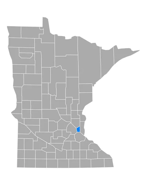 Mapa Ramsey Minnesota — Vector de stock
