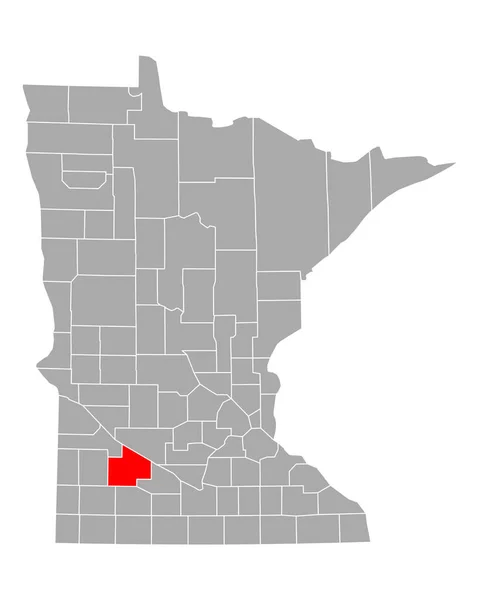 Mapa Redwood Minnesota — Vector de stock