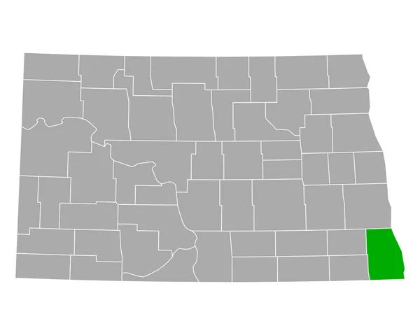Karta Över Richland North Dakota — Stock vektor