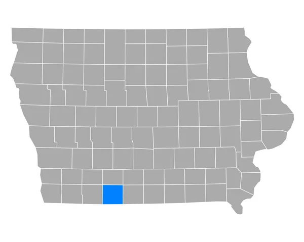 Mappa Ringgold Iowa — Vettoriale Stock