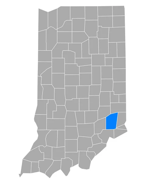 Karte Von Ripley Indiana — Stockvektor