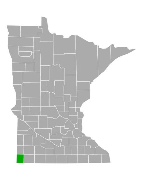 Rock Térképe Minnesota Helységben — Stock Vector