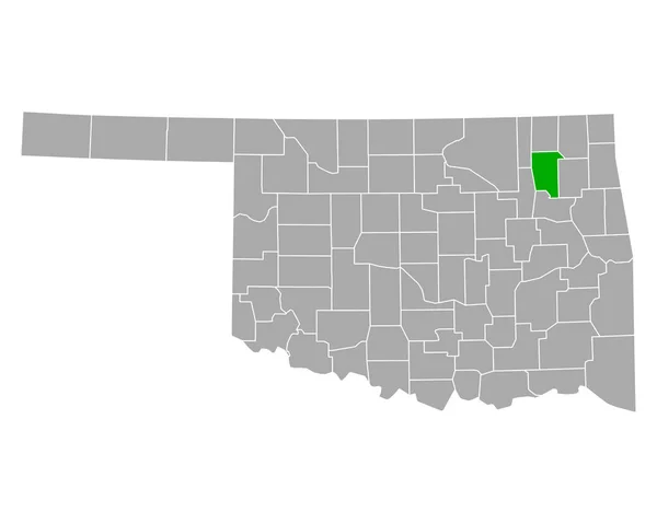 オクラホマ州のロジャーズ地図 — ストックベクタ