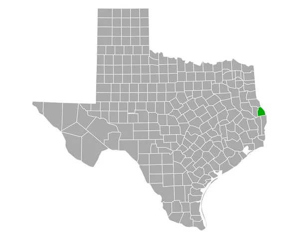 Mapa Restaurantes Chineses Texas —  Vetores de Stock