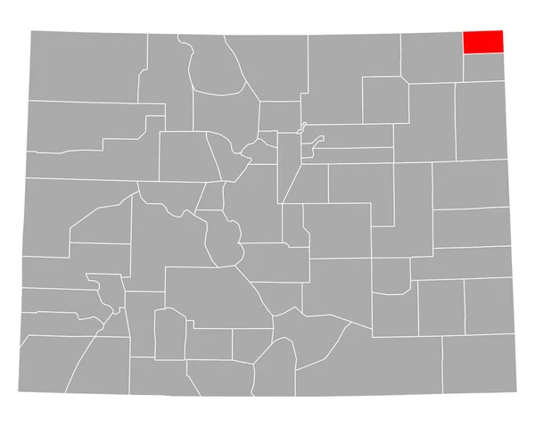 Kaart Van Sedgwick Colorado — Stockvector