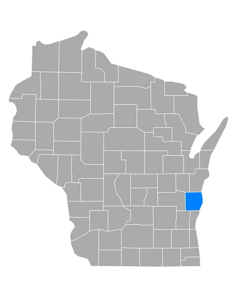 Mapa Sheboyganu Wisconsinu — Stockový vektor