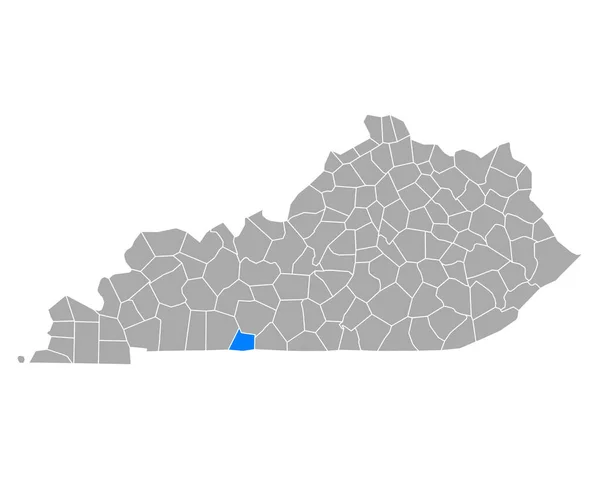 Mapa Simpson Kentucky — Vector de stock