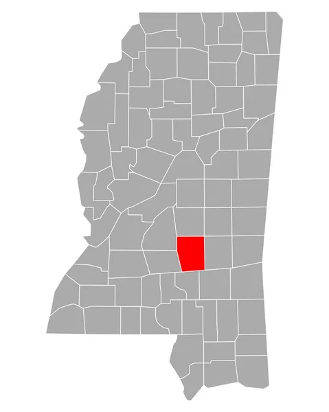 Mississippi Deki Smith Haritası — Stok Vektör