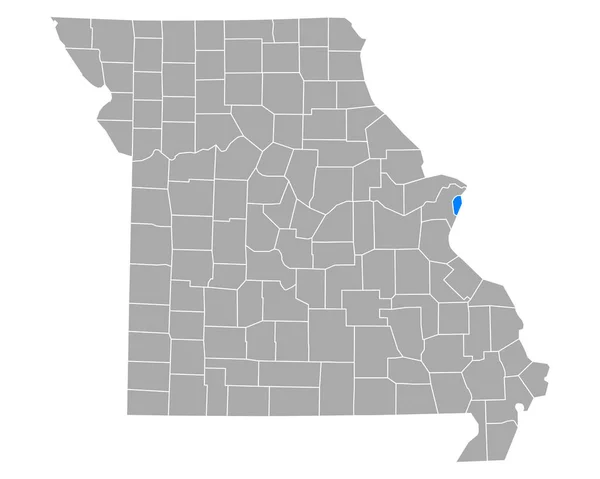 Mapa Louis City Missouri — Vector de stock