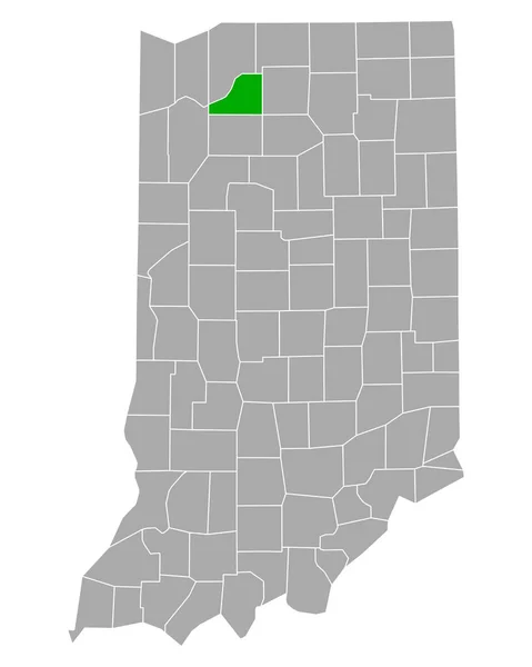 Χάρτης Του Starke Στην Ιντιάνα — Διανυσματικό Αρχείο