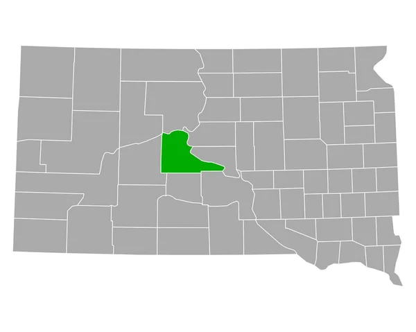 Map Stanley South Dakota — Stock Vector