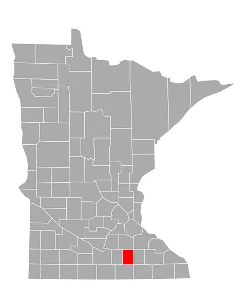 Mappa Steele Minnesota — Vettoriale Stock