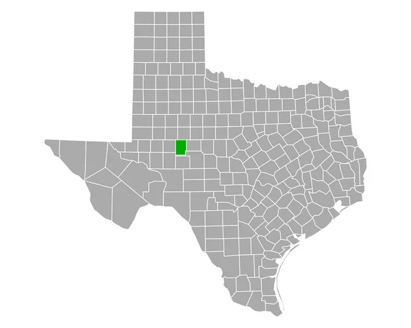 Teksas Taki Sterling Haritası — Stok Vektör