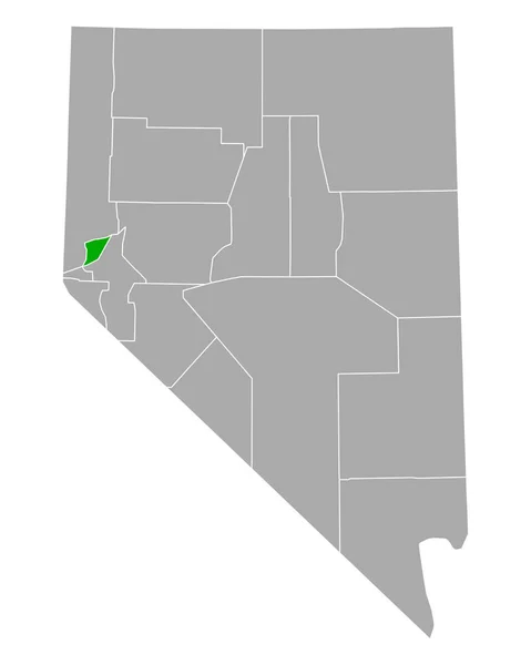 Mapa Storey Nevada — Archivo Imágenes Vectoriales