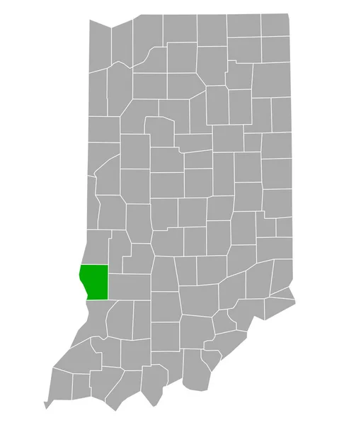 Karte Von Sullivan Indiana — Stockvektor