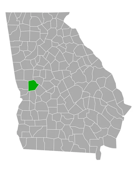ジョージア州のタルボット地図 — ストックベクタ