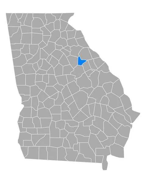 ジョージア州のタリアフェロ地図 — ストックベクタ