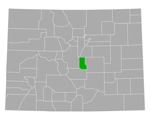 Mapa Teller Colorado — Archivo Imágenes Vectoriales