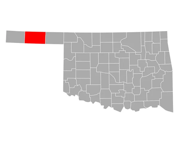 Mappa Del Texas Oklahoma — Vettoriale Stock