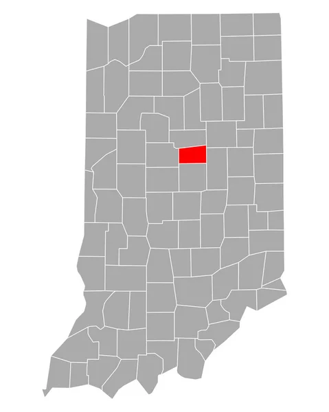 Kaart Van Tipton Indiana — Stockvector