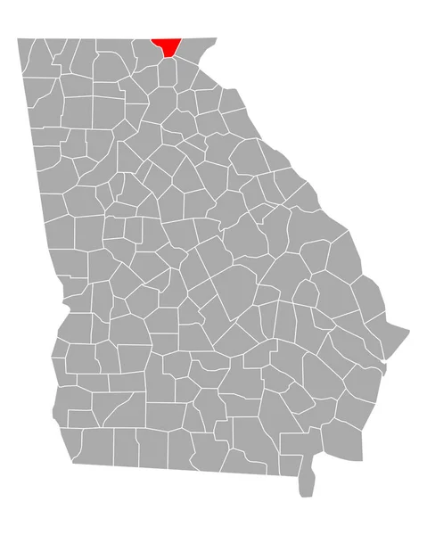ジョージア州の町の地図 — ストックベクタ