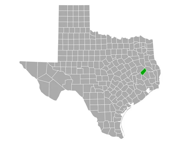 Karte Von Dreifaltigkeit Texas — Stockvektor