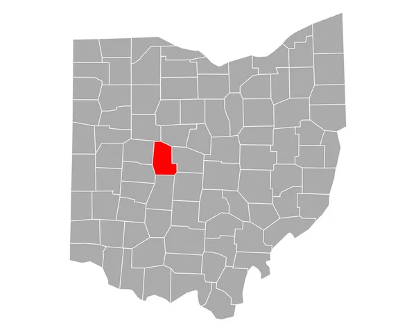 Ohio Daki Birlik Haritası — Stok Vektör