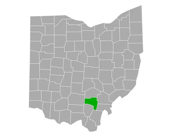 Mapa Vinton Ohio — Archivo Imágenes Vectoriales