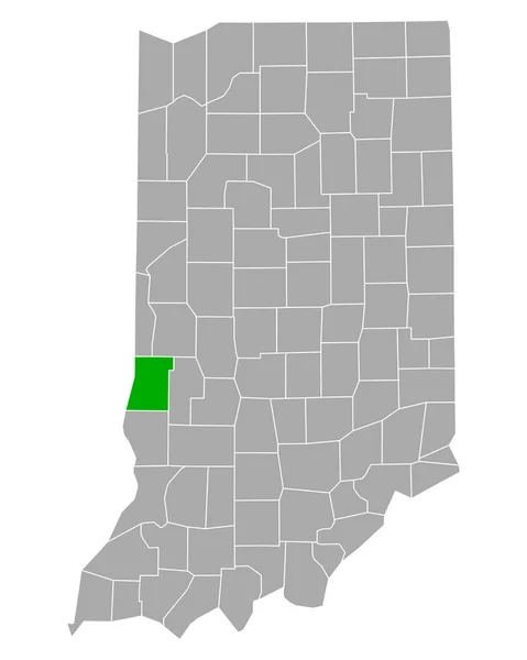 Mapa Vigo Indiana —  Vetores de Stock