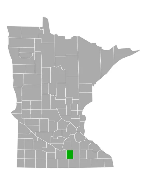 Mapa Waseca Minnesota — Vector de stock