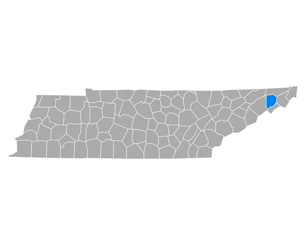 Tennessee Deki Washington Haritası — Stok Vektör