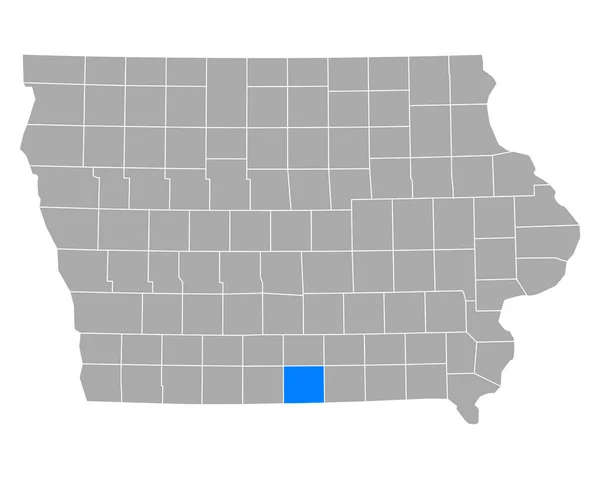 Mapa Wayne Iowa — Vector de stock