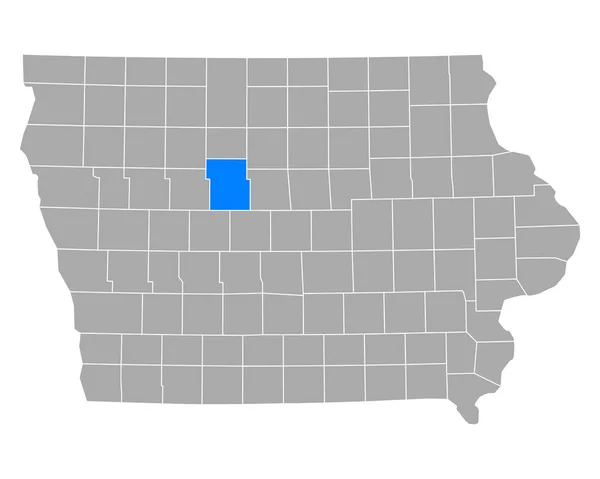 Karta Över Webster Iowa — Stock vektor