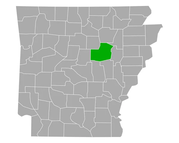 Mapa White Arkansas — Vector de stock