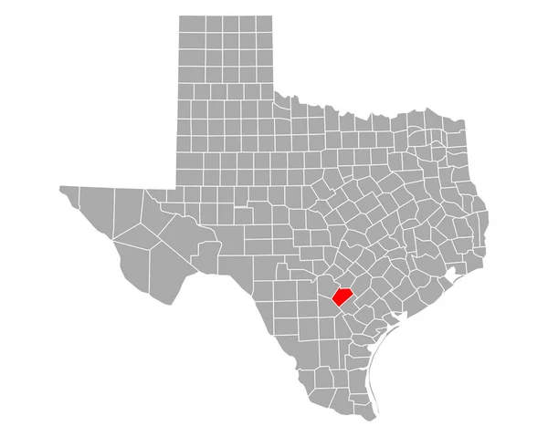Teksas Taki Wilson Haritası — Stok Vektör