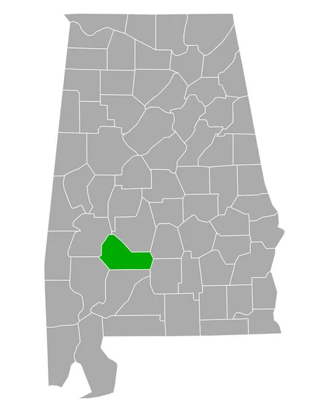 Mapa Wilcox Alabama — Archivo Imágenes Vectoriales