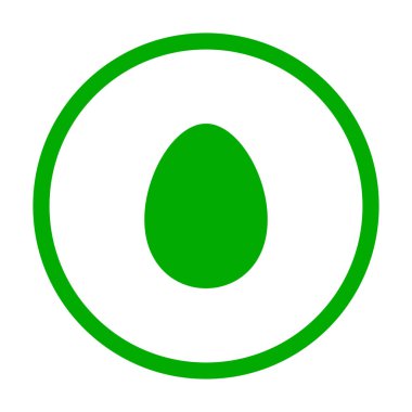 Vektör illüstrasyonu olarak yumurta ve daire