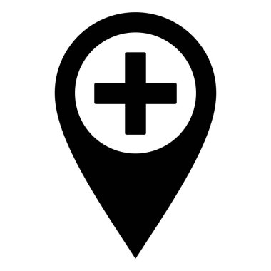 Artı ve konum broşu vektör illüstrasyonu